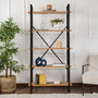 Nordure Estantería Industrial Atlantic Pine y Negro